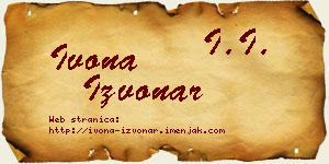 Ivona Izvonar vizit kartica
